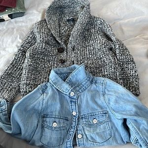 Baby gap jean shirt and sweater size 12-18 months